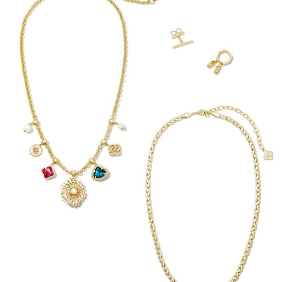 Kendra Scott Brielle Convertible Gold Charm Necklace - Picture 6 of 10